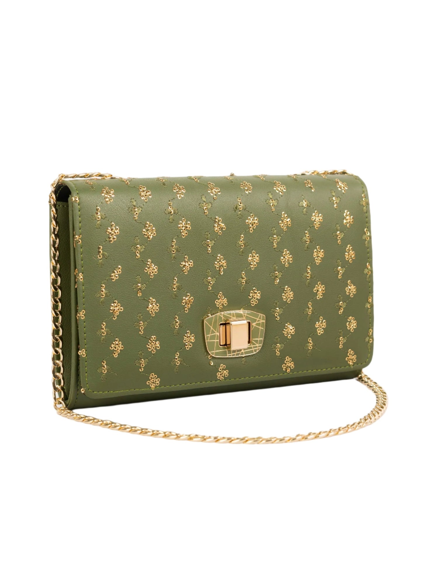 Sequin Embroidered Clutch