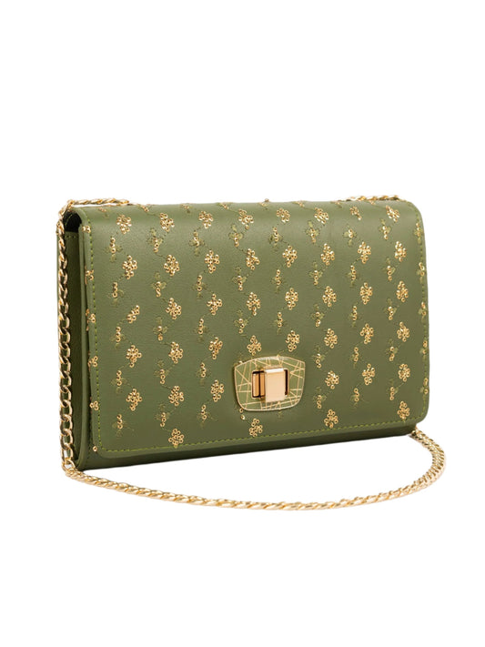 Sequin Embroidered Clutch